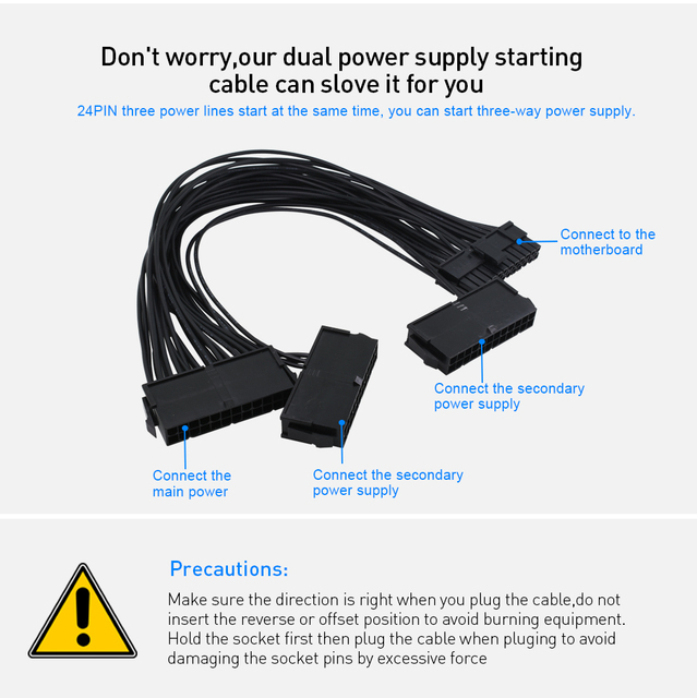 Adapter TISHRIC do podłączania 10 zasilaczy ATX 20 + 4 24Pin w górnictwie - Wianko - 5