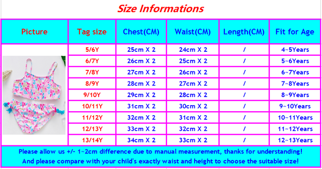 Dwuczęściowy strój kąpielowy dziewczęcy Tassel Tankini - letni modny strój kąpielowy dla dziewczynek (2-16 lat) - Wianko - 2