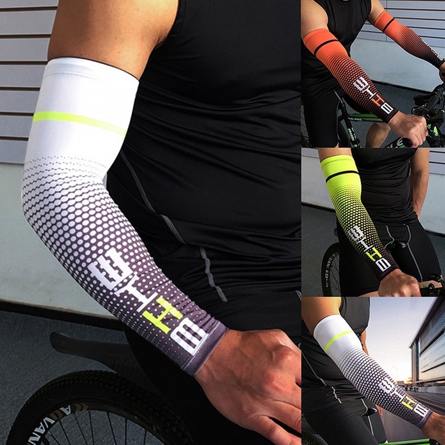 Rękawy ochronne UV do biegania i kolarstwa - mankietki na ramiona do ochrony przed słońcem i zapewnienia ciepła podczas jazdy (MTB) - czarne - Wianko - 4