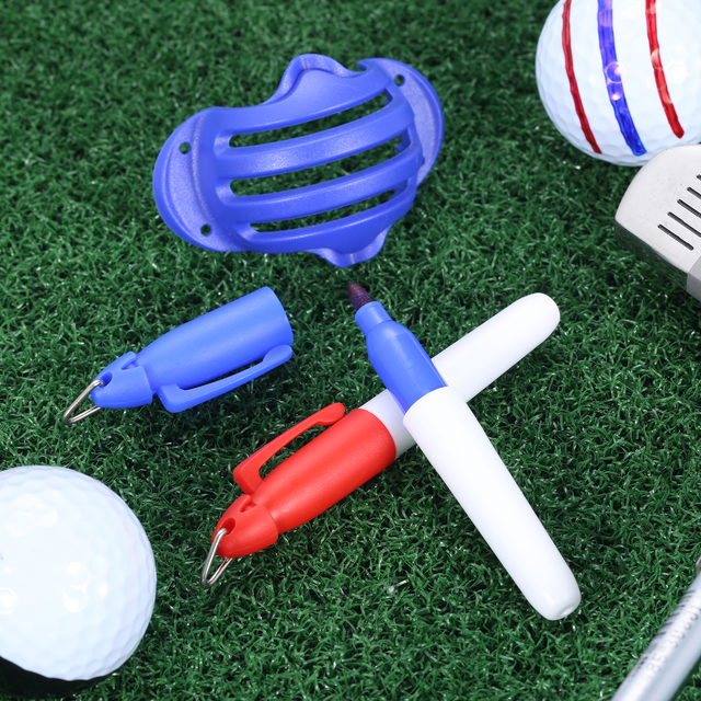 Zestaw do gry w golfa - Piłka golfowa Liner Clip Marker, narzędzie do identyfikacji znaków przy wyrównaniu, pomoc do puttingu i swingu - Wianko - 11