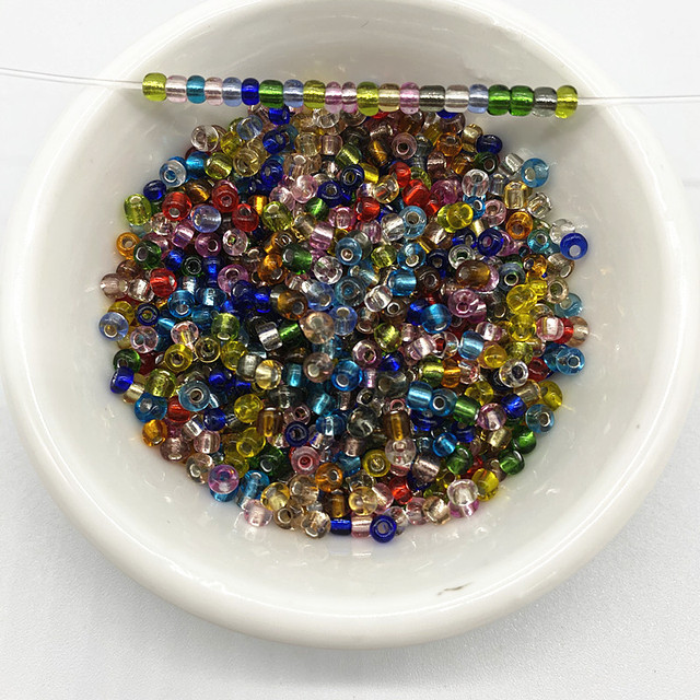 Koraliki z czeskiego szkła 3mm, 15g/partia, nierealny kolor, wypełnione srebrnym ryżem, do tworzenia DIY biżuterii naszyjnik bransoletka - Wianko - 21