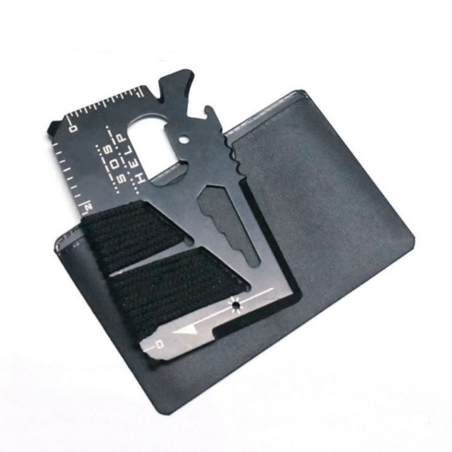 Wielofunkcyjny nóż myśliwski EDC karta kredytowa - narzędzie zewnętrzne do przetrwania w czasie sportów outdoor, campingów, pieszych wycieczek i akcji ratunkowych SOS - Wianko - 5