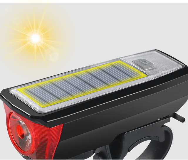 Lampa czołowa rowerowa WEST BIKING Solar Power z ładowaniem USB - Wianko - 14