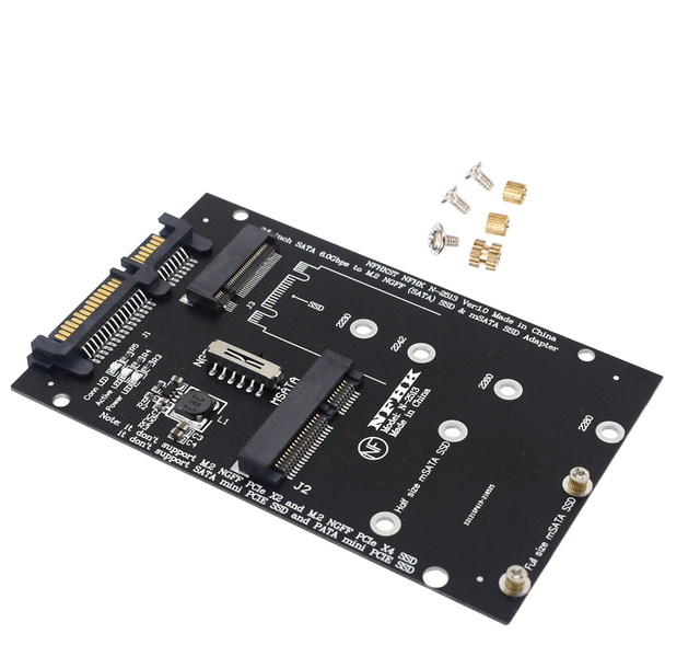 Adapter SSD TISHRIC M2 NGFF Msata do SATA 3.0 2.5 22pin M.2 - konwerter karty rozszerzającej do komputera laptopa 6Gps - Wianko - 7