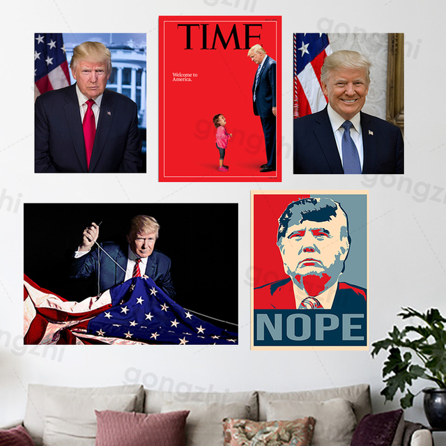 Plakat artystyczny Trump Wall - malarstwo nowoczesne na płótnie do dekoracji domu i salonu - Wianko - 3