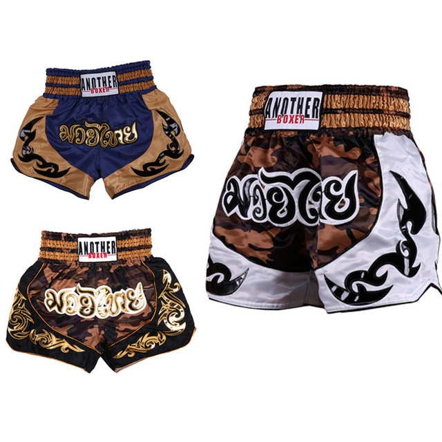 Spodenki Tajskiego Boksu Męskie Kamuflaż Kick Crossfit Patchwork Walki MMA Muay Thai - XXXL - Wianko - 6