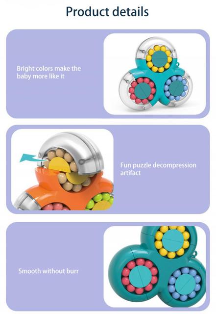 Magiczna fasolka - zabawka spinner, dekompresyjna kostka i kreatywne puzzle dla dzieci - Wianko - 5