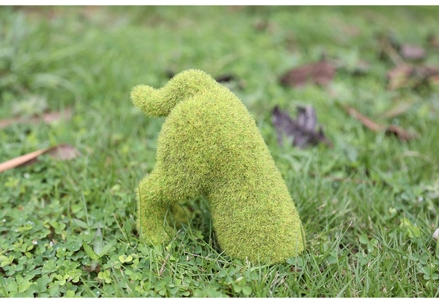 Sztuczne rośliny trawa na zewnątrz - dekoracyjna statuetka Puppy Cat do ogrodu na trawnik i ganek - artystyczna ozdoba ogrodowa - Wianko - 9