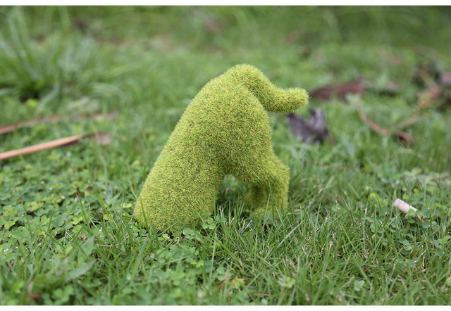 Sztuczne rośliny trawa na zewnątrz - dekoracyjna statuetka Puppy Cat do ogrodu na trawnik i ganek - artystyczna ozdoba ogrodowa - Wianko - 10