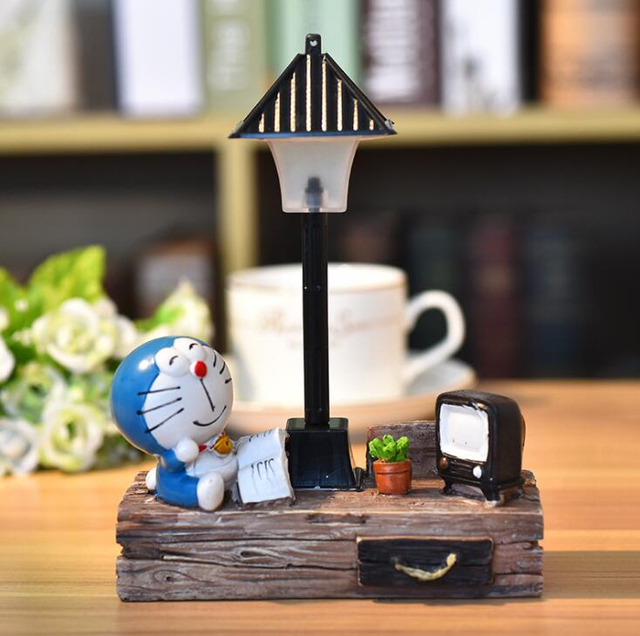 Doraemon - Ledowy nocny model figurki zabawki dla dzieci - lekka lampka nocna, idealna do dekoracji sypialni - Wianko - 7