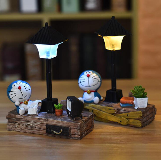 Doraemon - Ledowy nocny model figurki zabawki dla dzieci - lekka lampka nocna, idealna do dekoracji sypialni - Wianko - 11