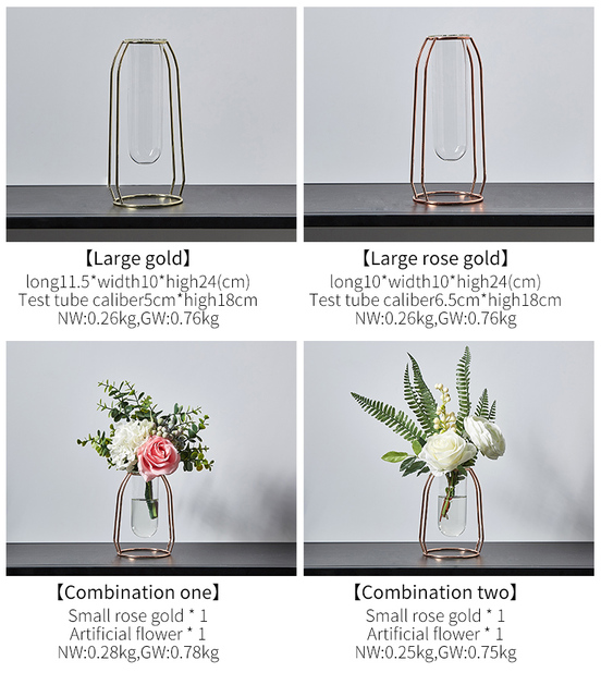 Szklany wazon hydroponiczny metalowy przezroczysty nowoczesne dekoracje do domu salon akcesoria do dekoracji pokoju kwiaty prezenty - Wianko - 37
