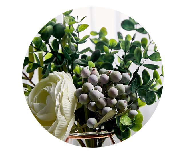 Szklany wazon hydroponiczny metalowy przezroczysty nowoczesne dekoracje do domu salon akcesoria do dekoracji pokoju kwiaty prezenty - Wianko - 32