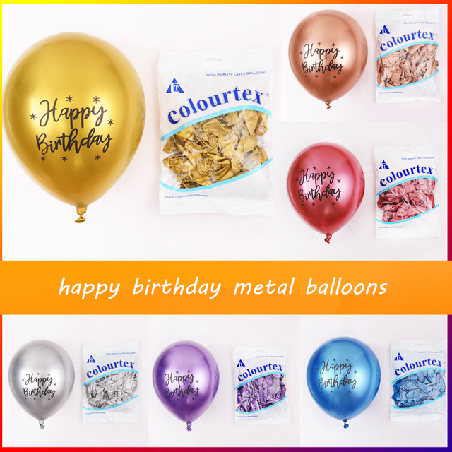 Metaliczne balony lateksowe 12 cali - 10/20/30 sztuk - nadrukowany wzór - dekoracje urodzinowe i weselne - Wianko - 5