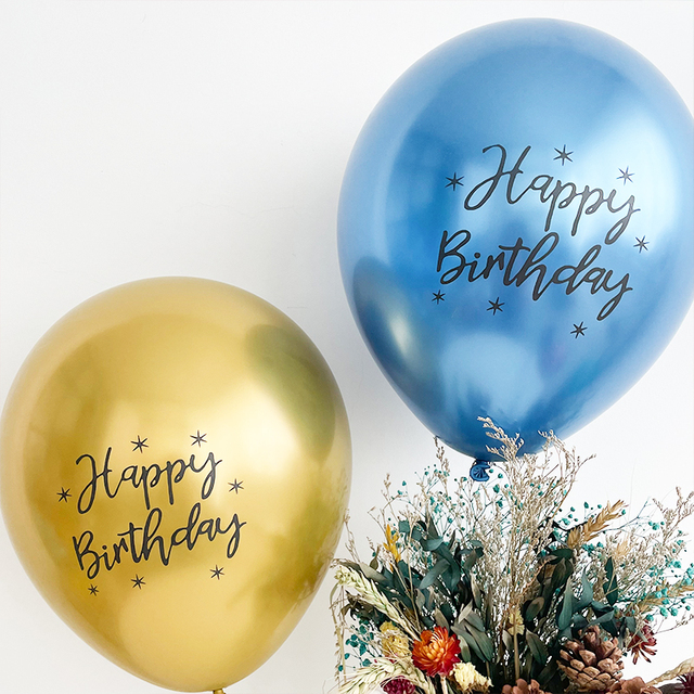 Metaliczne balony lateksowe 12 cali - 10/20/30 sztuk - nadrukowany wzór - dekoracje urodzinowe i weselne - Wianko - 6