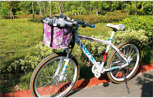Koszyk rowerowy przedni składany Quick Release 5KG Load - Stop aluminium, torba bagażowa dla zwierząt - akcesorium rowerowe - Wianko - 1