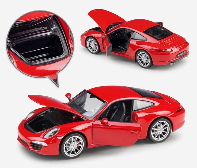 Samochód Porsche 911 Carrera S Metal 1:24, Model Wyścigowy, Zabawka Dla Dzieci, Dekoracja Kolekcji - Wianko - 5
