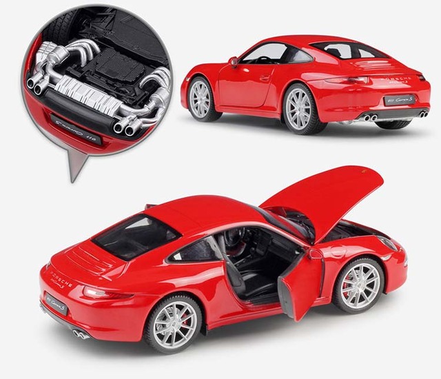 Samochód Porsche 911 Carrera S Metal 1:24, Model Wyścigowy, Zabawka Dla Dzieci, Dekoracja Kolekcji - Wianko - 7