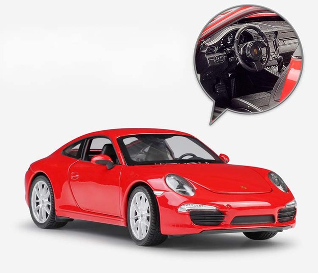Samochód Porsche 911 Carrera S Metal 1:24, Model Wyścigowy, Zabawka Dla Dzieci, Dekoracja Kolekcji - Wianko - 6