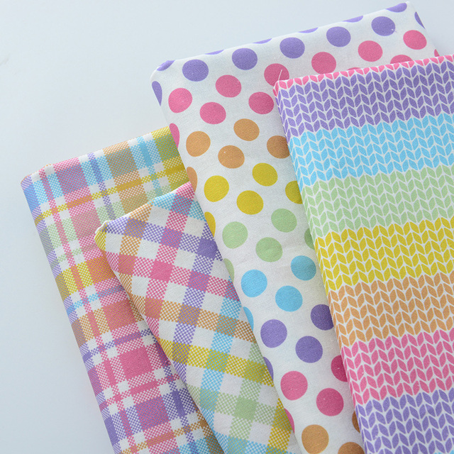 Bawełniana tkanina z cyfrowym nadrukiem kolorowych kropek do szycia - 110x50cm, idealna na ubranka dla niemowląt, dzieci - DIY Handmade - Wianko - 9
