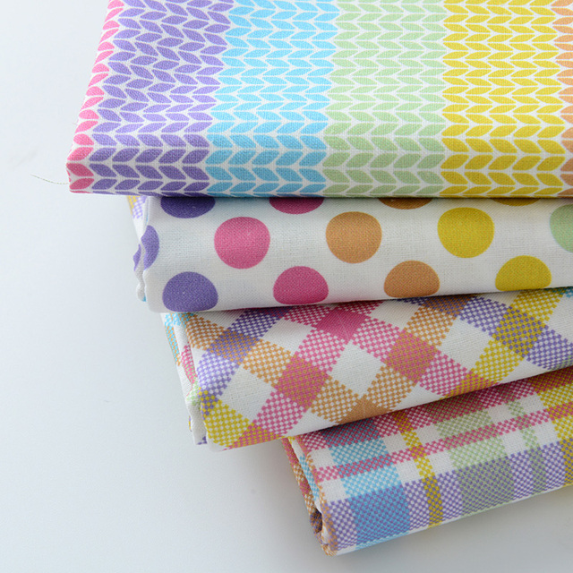 Bawełniana tkanina z cyfrowym nadrukiem kolorowych kropek do szycia - 110x50cm, idealna na ubranka dla niemowląt, dzieci - DIY Handmade - Wianko - 8
