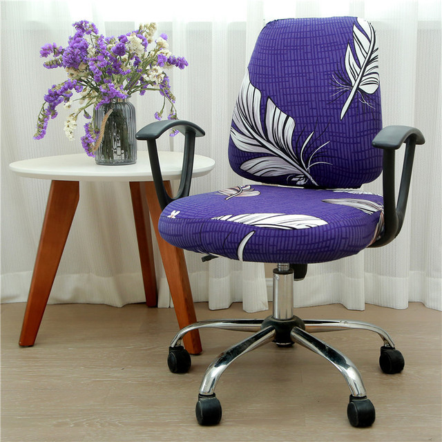 Pokrowiec elastyczny na krzesło biurowe - antypoślizgowe, obrotowe, zdejmowany (2 szt/zestaw) - Wianko - 5
