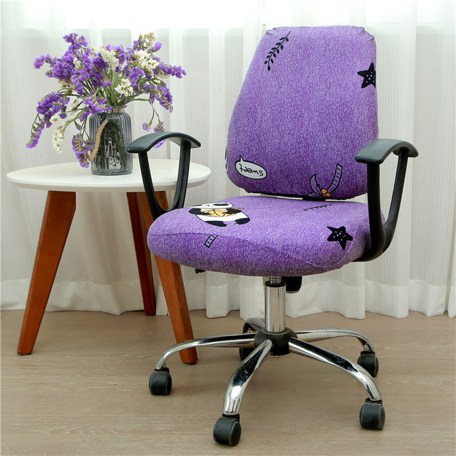 Pokrowiec elastyczny na krzesło biurowe - antypoślizgowe, obrotowe, zdejmowany (2 szt/zestaw) - Wianko - 7