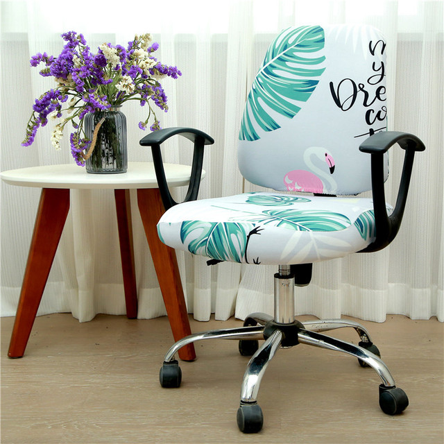 Pokrowiec elastyczny na krzesło biurowe - antypoślizgowe, obrotowe, zdejmowany (2 szt/zestaw) - Wianko - 13