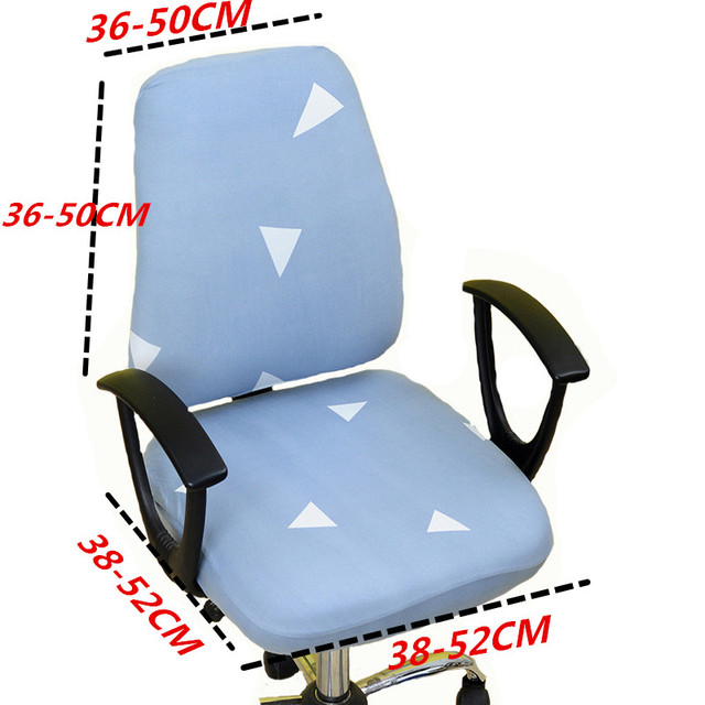 Pokrowiec elastyczny na krzesło biurowe - antypoślizgowe, obrotowe, zdejmowany (2 szt/zestaw) - Wianko - 1
