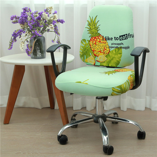 Pokrowiec elastyczny na krzesło biurowe - antypoślizgowe, obrotowe, zdejmowany (2 szt/zestaw) - Wianko - 4
