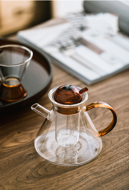 Dzbanek na herbatę Nordic, szklany, ciepło odporny, pojemnik na napoje z filtrem, czajniczek z filiżanką - Wianko - 20