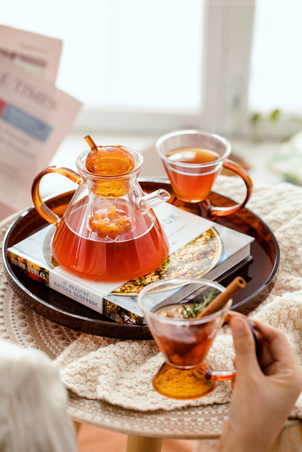 Dzbanek na herbatę Nordic, szklany, ciepło odporny, pojemnik na napoje z filtrem, czajniczek z filiżanką - Wianko - 5