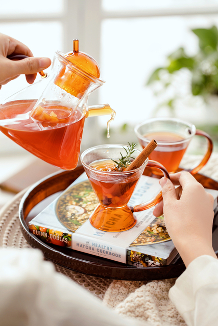 Dzbanek na herbatę Nordic, szklany, ciepło odporny, pojemnik na napoje z filtrem, czajniczek z filiżanką - Wianko - 7