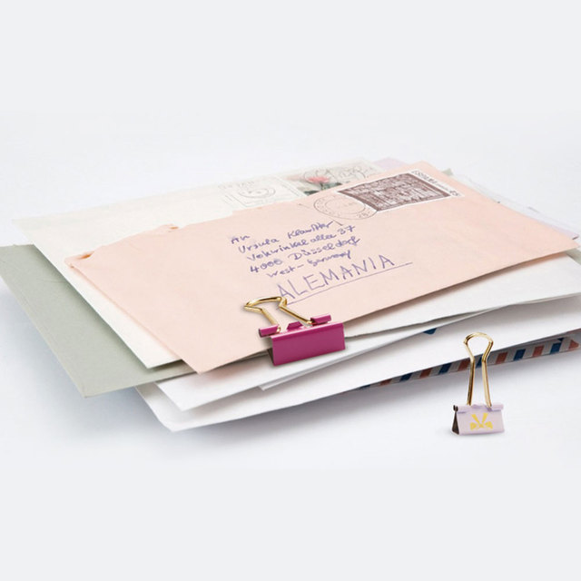Zestaw segregatorów 19mm/25mm różowy i fioletowy klips jaskółczy ogon śliczny papier Kawaii klip domowe artykuły biurowe artystyczna dekoracja trzykolorowy - Wianko - 2