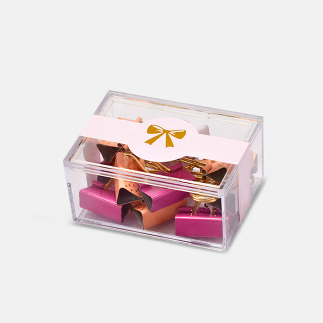 Zestaw segregatorów 19mm/25mm różowy i fioletowy klips jaskółczy ogon śliczny papier Kawaii klip domowe artykuły biurowe artystyczna dekoracja trzykolorowy - Wianko - 1
