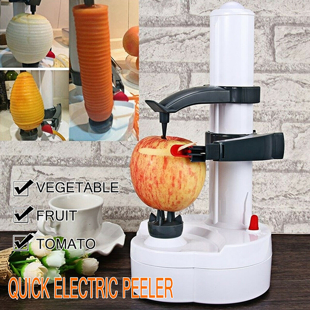 Elektryczna spiralna obieraczka do jabłek i ziemniaków US UK AU Plug - narzędzie kuchenne Cocina - Wianko - 1