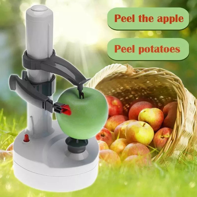 Elektryczna spiralna obieraczka do jabłek i ziemniaków US UK AU Plug - narzędzie kuchenne Cocina - Wianko - 3