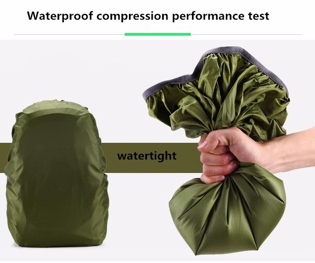 Wodoodporna pokrywa plecak pakiet kamuflaż odkryty 50-60L w zielonym wojskowym kolorze - idealna do polowania, campingu, kolarstwa, pieszych wycieczek i wędkowania - Wianko - 6