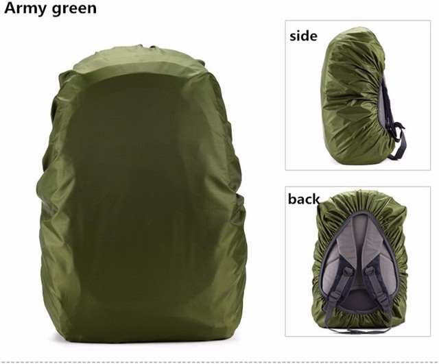 Wodoodporna pokrywa plecak pakiet kamuflaż odkryty 50-60L w zielonym wojskowym kolorze - idealna do polowania, campingu, kolarstwa, pieszych wycieczek i wędkowania - Wianko - 9