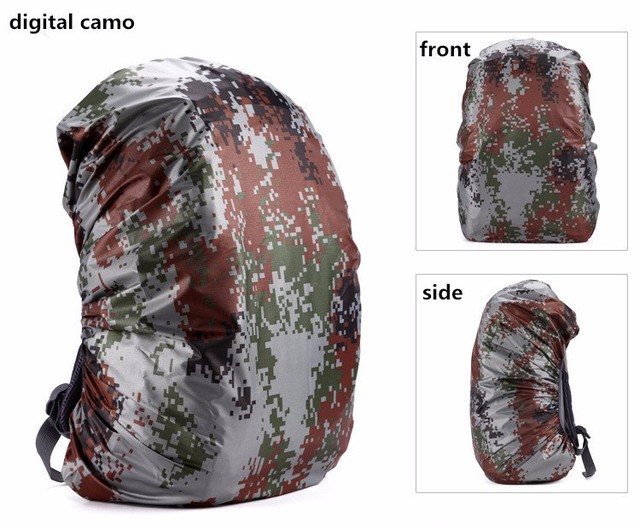 Wodoodporna pokrywa plecak pakiet kamuflaż odkryty 50-60L w zielonym wojskowym kolorze - idealna do polowania, campingu, kolarstwa, pieszych wycieczek i wędkowania - Wianko - 11