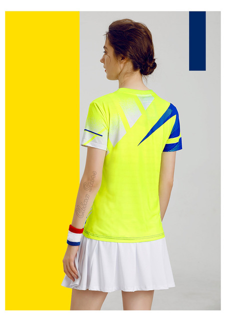 Damskie koszulki tenisowe z spódniczką - odzież sportowa do tenisa stołowego i badmintona - Wianko - 12