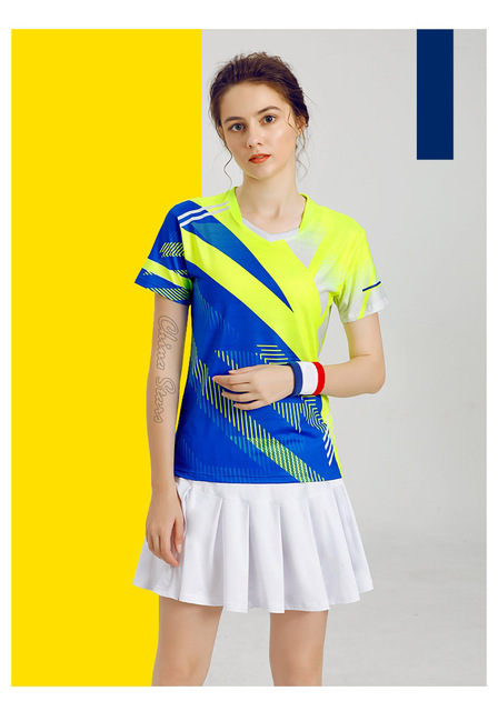 Damskie koszulki tenisowe z spódniczką - odzież sportowa do tenisa stołowego i badmintona - Wianko - 8