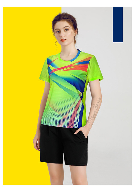 Damskie koszulki tenisowe z spódniczką - odzież sportowa do tenisa stołowego i badmintona - Wianko - 29