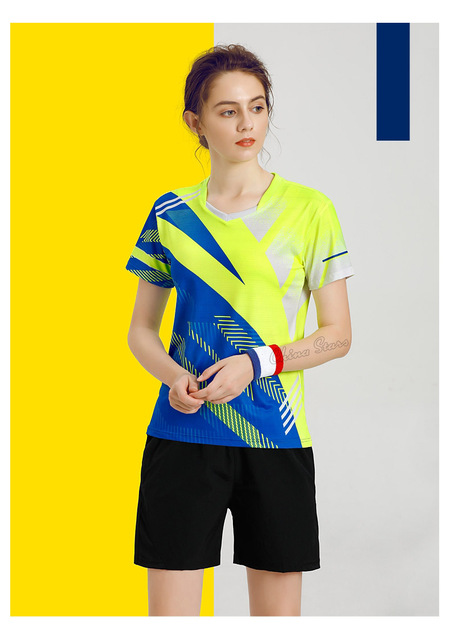 Damskie koszulki tenisowe z spódniczką - odzież sportowa do tenisa stołowego i badmintona - Wianko - 13