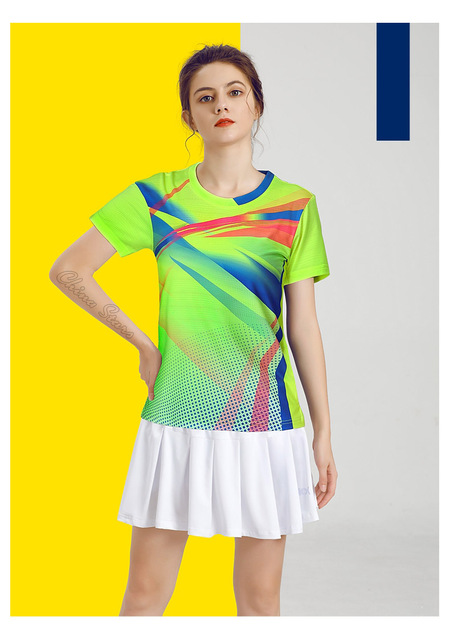Damskie koszulki tenisowe z spódniczką - odzież sportowa do tenisa stołowego i badmintona - Wianko - 28