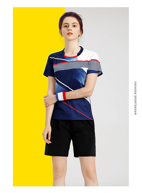 Damskie koszulki tenisowe z spódniczką - odzież sportowa do tenisa stołowego i badmintona - Wianko - 20