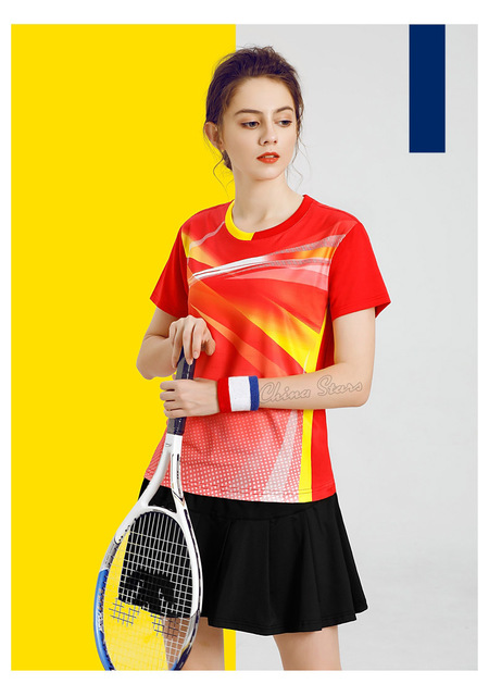 Damskie koszulki tenisowe z spódniczką - odzież sportowa do tenisa stołowego i badmintona - Wianko - 26