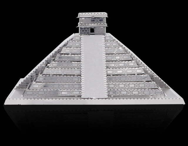 Model 3D Puzzle piramida Majów ze stali z wyciętymi laserowo elementami, przeznaczony dla dorosłych jako model znanych budowli, stres Reliever - Wianko - 8