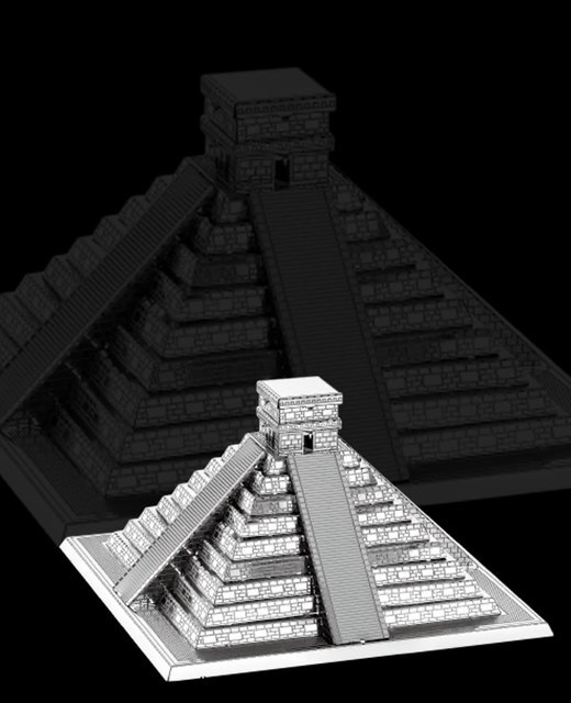 Model 3D Puzzle piramida Majów ze stali z wyciętymi laserowo elementami, przeznaczony dla dorosłych jako model znanych budowli, stres Reliever - Wianko - 5