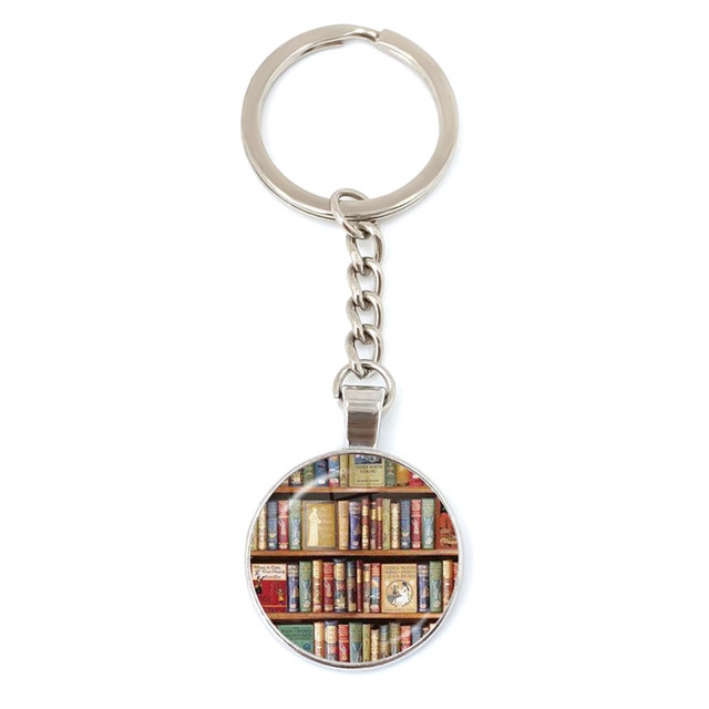 Breloczek na klucze z miejscem na zdjęcie - 2021, nostalgiczne książki, biżuteria dla miłośników książek, prezent dla bibliotekarza, pisarza, ucznia, nauczyciela, nerdów, pamiątkowy prezent - breloczek związany z książką - Wianko - 2